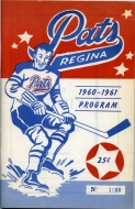 1960-61 Regina Pats game program