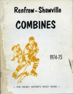 1974-75 Renfrew-Shawville Combines game program