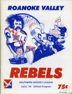1973-74 Roanoke Valley Rebels game program