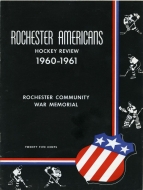 1960-61 Rochester Americans game program