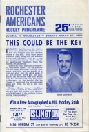 1965-66 Rochester Americans game program