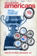 1968-69 Rochester Americans game program