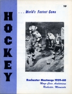 1959-60 Rochester Mustangs game program
