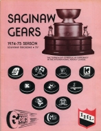 1974-75 Saginaw Gears game program