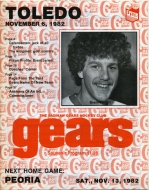 1982-83 Saginaw Gears game program