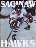 1988-89 Saginaw Hawks game program