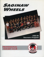 1995-96 Saginaw Wheels game program