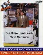 1996-97 San Diego Gulls game program