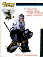 1997-98 Sarnia Sting game program