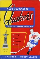 1952-53 Saskatoon Quakers game program