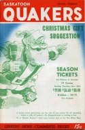 1954-55 Saskatoon Quakers game program