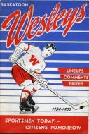 1954-55 Saskatoon Wesleys game program
