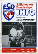 1993-94 Sauerland Iserlohn ECD game program