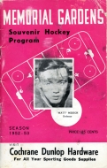 1952-53 Soo Greyhounds game program