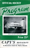 1957-58 Sault Ste. Marie Greyhounds game program