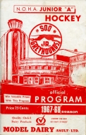 1967-68 Sault Ste. Marie Greyhounds game program
