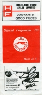 1975-76 Soo Greyhounds game program