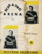1953-54 Scarboro Rangers game program
