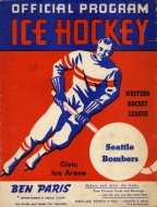 1952-53 Seattle Bombers game program