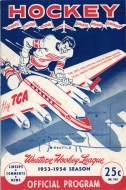 1953-54 Seattle Bombers game program