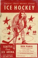 1945-46 Seattle Ironmen game program