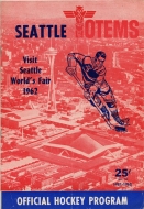 1961-62 Seattle Totems game program