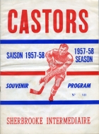 1957-58 Sherbrooke Castors game program
