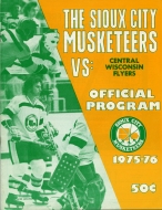 1975-76 Sioux City Musketeers game program