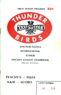 1980-81 Soo Thunderbirds game program