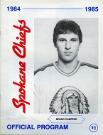 1984-85 Spokane Chiefs game program