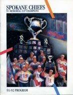1991-92 Spokane Chiefs game program