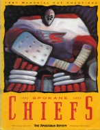 1992-93 Spokane Chiefs game program