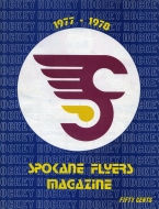 1977-78 Spokane Flyers game program