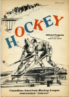 1930-31 Springfield Indians game program