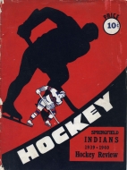 1939-40 Springfield Indians game program