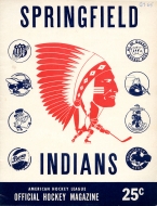 1964-65 Springfield Indians game program
