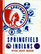 1975-76 Springfield Indians game program