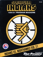 1980-81 Springfield Indians game program