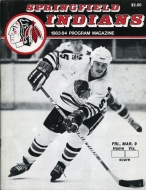 1983-84 Springfield Indians game program