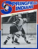 1984-85 Springfield Indians game program