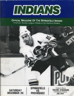 1992-93 Springfield Indians game program
