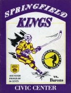1973-74 Springfield Kings game program