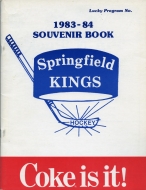 1983-84 Springfield Kings game program
