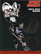 2002-03 Springfield Spirit game program