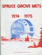 1974-75 Spruce Grove Mets game program