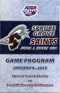 2012-13 Spruce Grove Saints game program