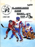 1987-88 St. Albert Saints game program