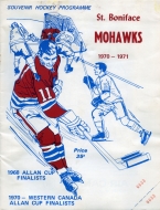 1970-71 St. Boniface Mohawks game program