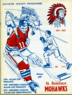 1971-72 St. Boniface Mohawks game program