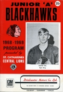 1968-69 St. Catharines Black Hawks game program
